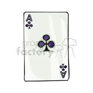   card cards ace of clubs game games  ace.gif Clip Art Entertainment 