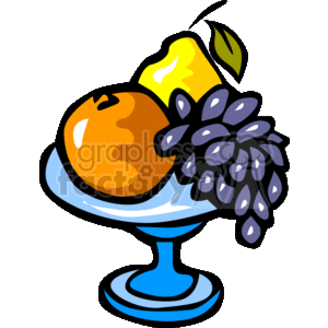   fruit grapes orange pear pears  13_fruits.gif Clip Art Food-Drink 