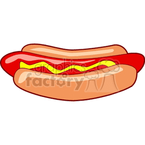 hotdog junkfood food hotdogs bun meat mustard  hotdog700.gif Clip Art Food-Drink