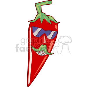 pepper peppers hot mexican food  pepper201.gif Clip Art Food-Drink  character characters