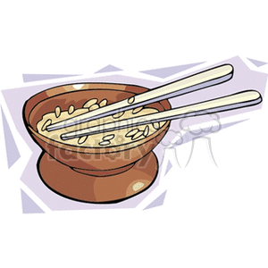   chinese rice food bowl bowls chopsticks  rice.gif Clip Art Food-Drink 