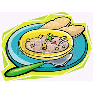 bowl of soup clipart. Royalty-free image # 140842