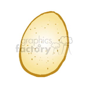 The image depicts a clipart of a speckled egg. It appears to be a simple, stylized representation of an egg, typically used for Easter decorations or as a symbol of food and dining concepts in graphic design.