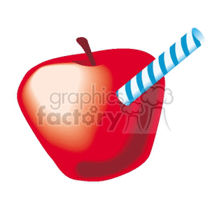   fruit food apple apples juice straw straws  APPLEJJUICE01.gif Clip Art Food-Drink Fruit 