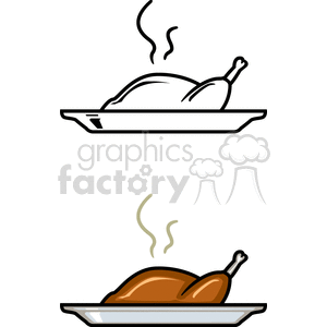 chicken chickens food turkey turkeys  roastturkey.gif Clip Art Food-Drink Meat 
