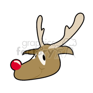 Red nosed Reindeer Smiling clipart. Royalty-free image # 142815