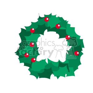 CHRISTMASWREATH01 clipart. Commercial use image # 142823