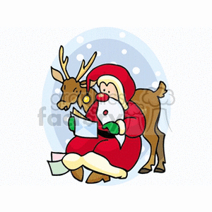   christmas xmas holidays reindeer reindeers santa claus  christmas23.gif Clip Art Holidays Christmas 