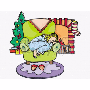   christmas xmas holidays gift gifts present presents stocking stockings  girl121.gif Clip Art Holidays Christmas 