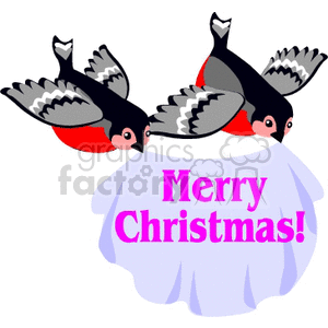 Merry Christmas birds clipart. Commercial use image # 143719