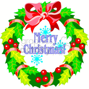  christmas xmas holidays wreath wreaths merry   rogdestvo-022yy Clip Art Holidays Christmas 