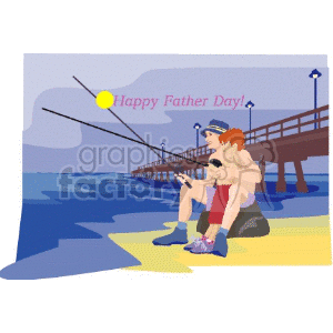   fathers day dad father fishing family love  Father002.gif Clip Art Holidays Fathers Day 