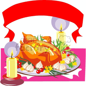 Turkey feast clipart. Royalty-free image # 145532