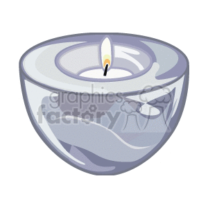 flaming votive candle 