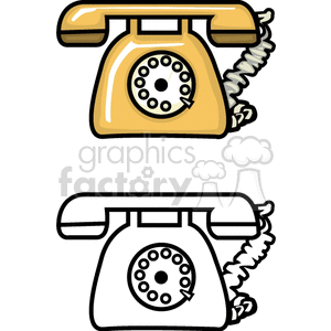   phone phones telephone telephones  BMM0143.gif Clip Art Household rotary retro old