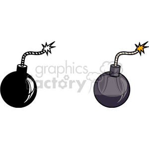   bomb bombs  BMM0182.gif Clip Art Household wick burning