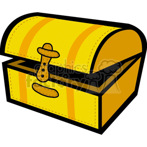 Gold Treasure Chest clipart. Commercial use image # 146327