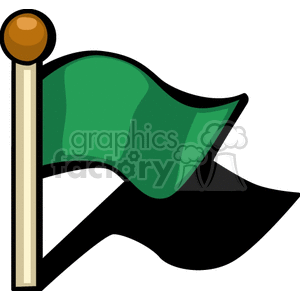 Green Flag clipart. Royalty-free image # 146329