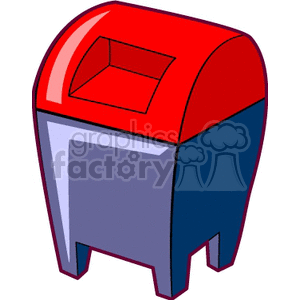   mail box mailbox  red trash trashcan garbage BMM0194.gif Clip Art Household 