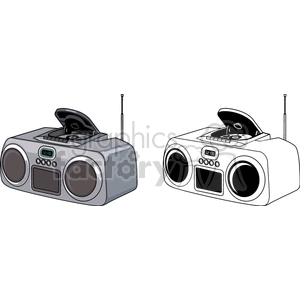   radio radios cd player cds stereos stereo  BME0132.gif Clip Art Household Electronics 