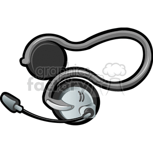 headphone with microphone boom clipart. Royalty-free image # 147094