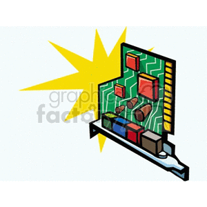   computers computer card cards viedo sound  computerscard.gif Clip Art Household Electronics 