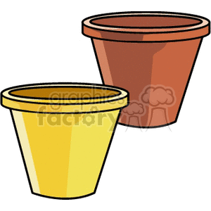 pot pots  BHG0116.gif Clip Art Household Garden flower plant