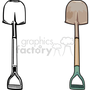   shovel shovels  PHG0107.gif Clip Art Household Garden 