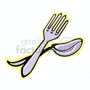   silverware utensils forks spoon spoon forks  set_of_sterling.gif Clip Art Household Kitchen 
