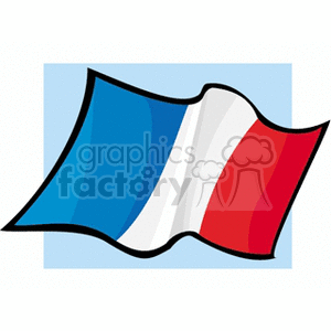 The waving France Flag clipart. Royalty-free image # 148611