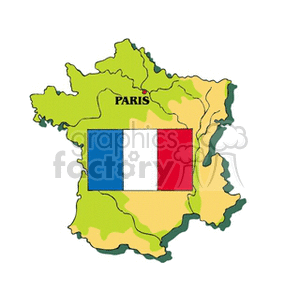 France Flag and Country clipart. Royalty-free image # 148613