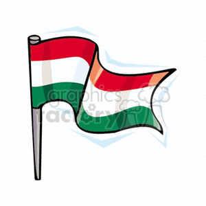 The Flag of hungary waving clipart. Royalty-free image # 148643