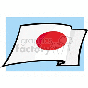 Japanese Flag in blue background clipart. Royalty-free image # 148669