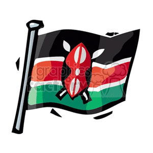 Kenya flag clipart. Royalty-free image # 148675