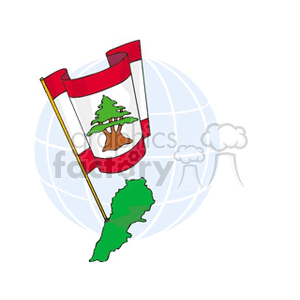 lebanon flag and country animation. Royalty-free animation # 148685