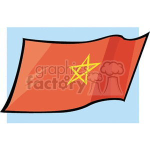 morocco flag in blue square clipart. Commercial use image # 148711