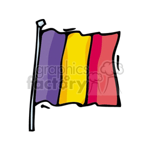 flag of romania waving clipart. Royalty-free image # 148743