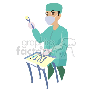 Medical doctor with tools clipart. Commercial use image # 149609
