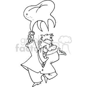 cartoon dentist holding a tooth clipart. Royalty-free image # 149634