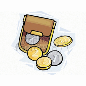   gold coin coins change money purse purses  coins2121.gif Clip Art Money 