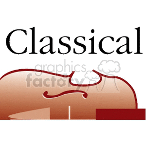 classical violin music clipart. Royalty-free image # 150000