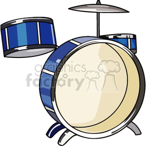 The clipart image you provided shows a drum set, which is a collection of drums and other percussion instruments arranged in a specific configuration. It typically includes a bass drum, snare drum, hi-hat cymbals, tom-toms, and other accessories like cymbals and pedals.