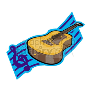   music instruments guitar guitars acoustic treble clef  accousticguitar5.gif Clip Art Music Strings 