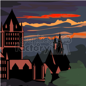 Gothic castle clipart. Royalty-free image # 151076