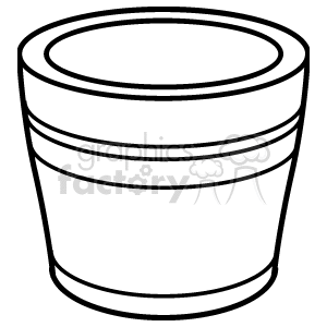 The image shows a clipart of an empty flowerpot.