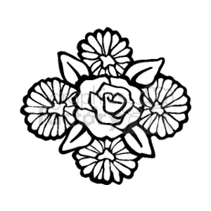 floral_bw5 clipart. Commercial use image # 151228