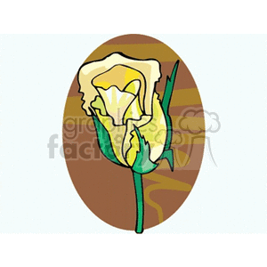rose yellow clipart. Commercial use image # 151296