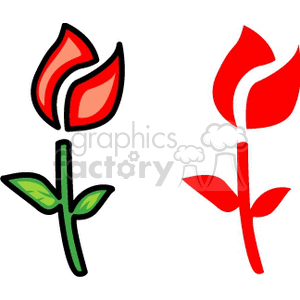 red flower clipart. Royalty-free image # 151759