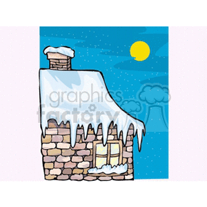 icicles on house clipart. Commercial use image # 152798
