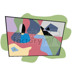 Abstract art painting multi-colored clipart. Royalty-free image # 153438